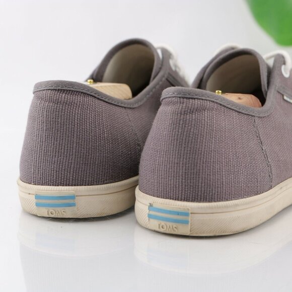 Toms Womens Camel Sneaker Size 10 Heritage Gray Canvas Low Top Comfy Lace-Up - Picture 5 of 12